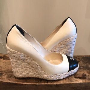 CHANEL Wedge Espadrilles